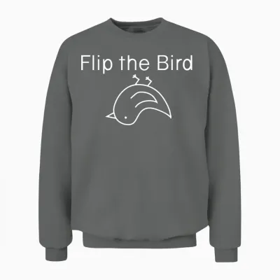 Flip the Bird Unisex Sweatshirt - Graphite Heather