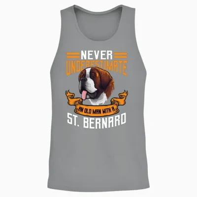 Saint Bernard Gift Men Unisex Tank Top - Sport Grey
