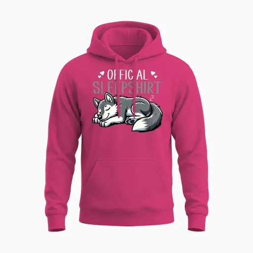 Wolf Official Pyjamas with Wolf Design T-Shirt, Black, S Unisex Hoodie - Heliconia