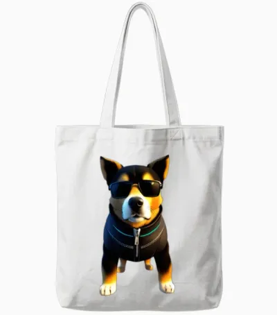 Cool Dog Tote Bags - White