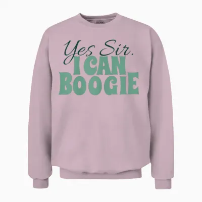 Spruch Frauen Singen & Tanzen Yes Sir, I Can Boogie Grün Unisex Sweatshirt - Light Pink