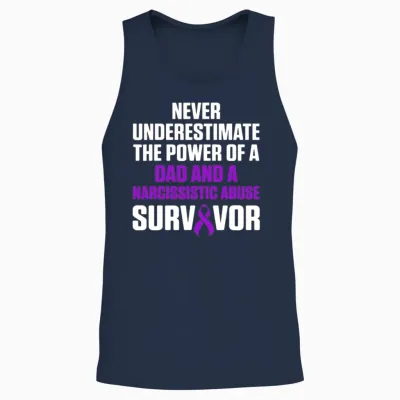 World Narcissistic Abuse Awareness Dad Survivor Unisex Tank Top - Navy