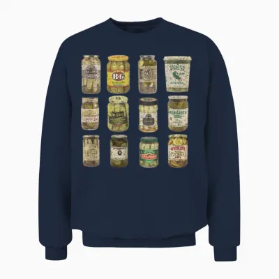 Funny Canned Pickles Unisex Sweatshirt - Navy