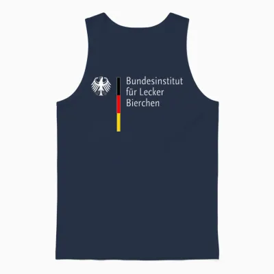 German Federal Institute for Delicious Beer Beer T-Shirt, Black Unisex Tank Top - Navy