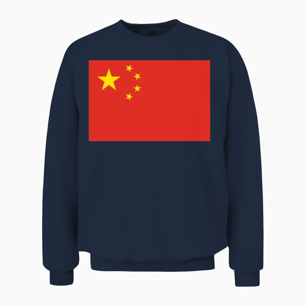 Flag of China Cool Chinese Unisex Sweatshirt in Navy