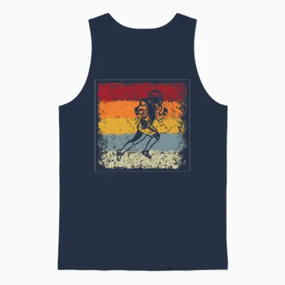 Rugby Retro Unisex Tank Top - Navy