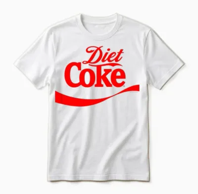 Coca-Cola Classic Diet Coke Red Label Unisex T-Shirt - White