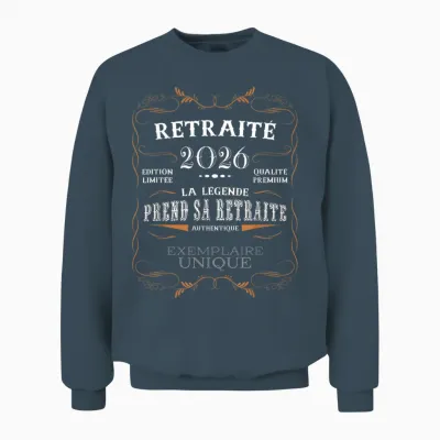 La Légende Takes Her Retirement - Funny Retirement 2026 Unisex Sweatshirt - Dark Heather