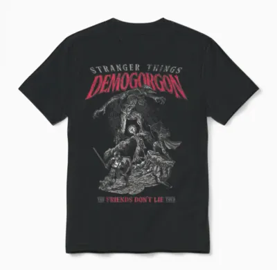 Stranger Things Demogorgon Friends Dont Lie Unisex T-Shirt - Black