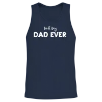 Best Dog Dad Ever - Dogs Unisex Tank Top - Navy – 2