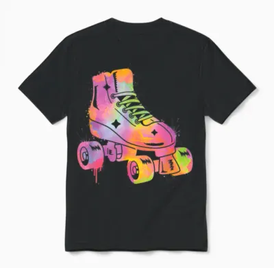Roller Skating Women's Girls Roller Skates Children's T-Shirt, Black Unisex T-Shirt - Black