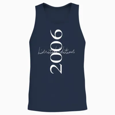 Limited Edition 2006 Anniversary 2006 Born 2006 Vintage Unisex Tank Top - Navy