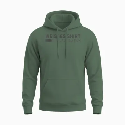 White Shirt Black Edition Funny Slogan T-Shirt, Black Unisex Hoodie - Military Green