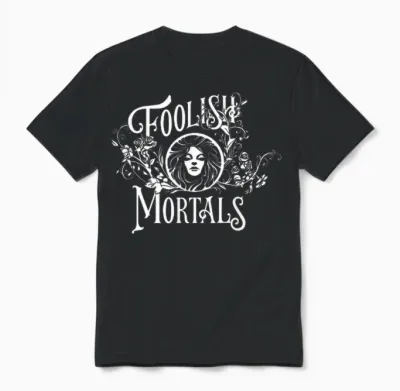Disney Haunted Mansion Movie Madame Leota Foolish Mortals T-Shirt, Black, S Unisex T-Shirt - Black