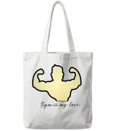 Gym Is My Love Design/ Gym Is Life, Gym Is Calling Tote Bags - White
