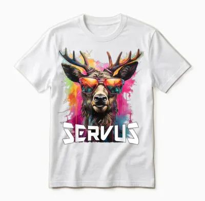 Servus Trachtenshirt Trachten Tracht Hirsch Tirol & Bayern Unisex T-Shirt - White