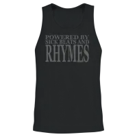 Powered by Sick Beats and Rhymes Hip Hop Rap Mc Be Unisex Tank Top - Black – 2