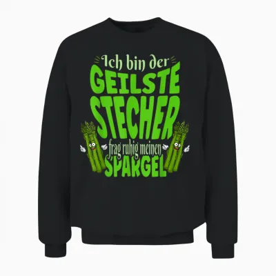 Spargel Feld Erntehilfe Spargelschneider Verkäufer Unisex Sweatshirt - Black