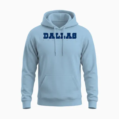 Sports Fans Dallas Football Dfw City Classic Unisex Hoodie - Light Blue