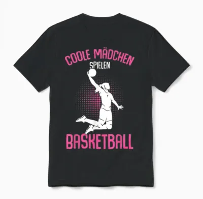 Cool Girls Playing Basketball Basketball Children's Unisex T-Shirt - Black