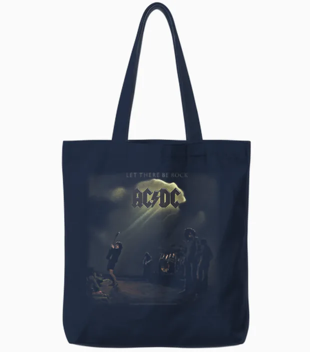 Ac/dc - Let There Be Rock Internationales Cover Tote Bags in Navy