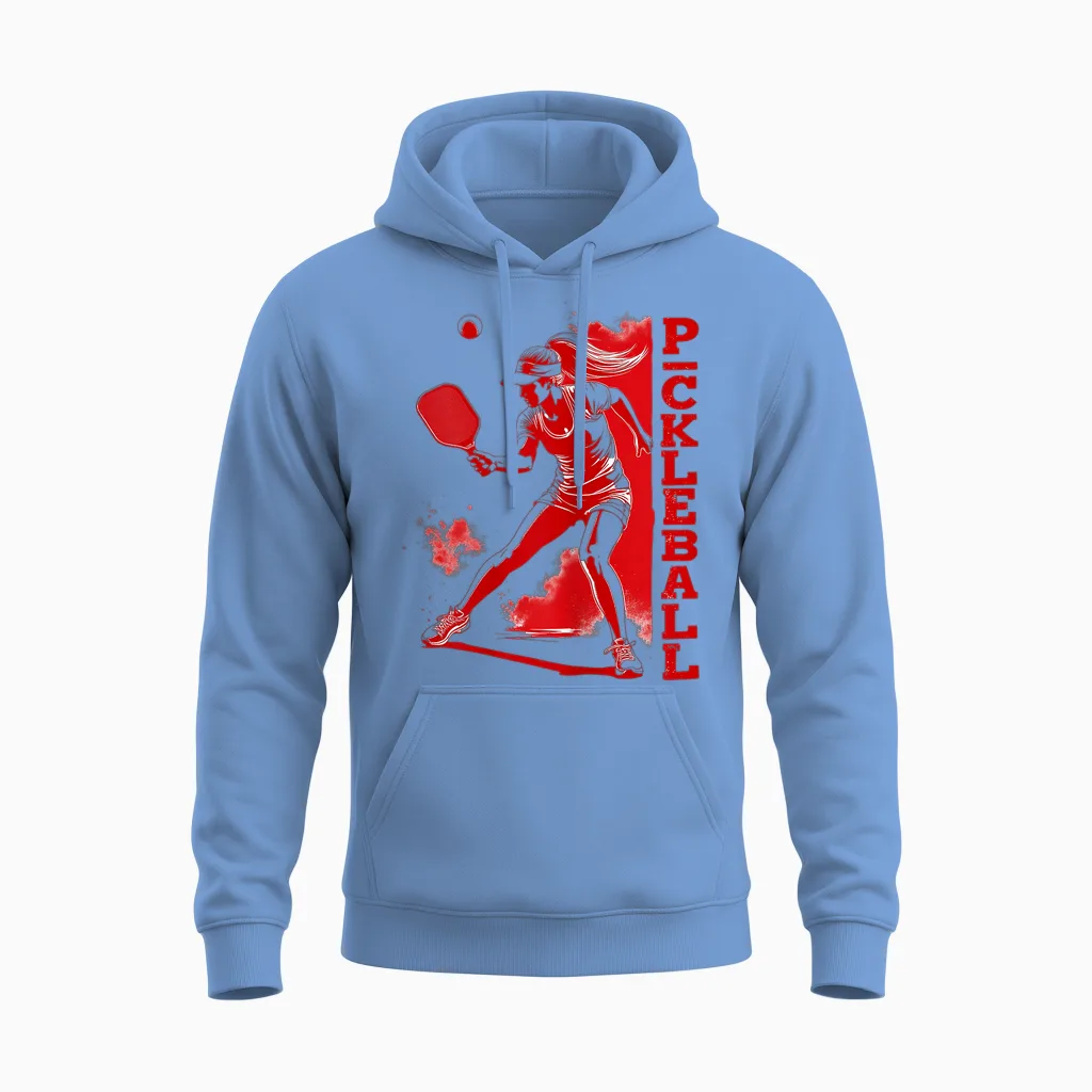 Pickleball - Women's Pickleball T-Shirt Outfit Unisex Hoodie in Carolina Blue