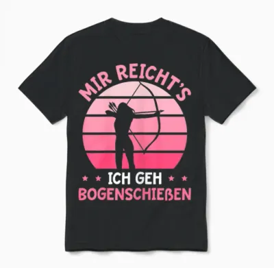 Damen Bogenschießen Schützenverein Bogensport Schützin Unisex T-Shirt - Black