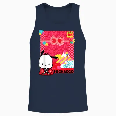 Pochacco Sanrio 60th Unisex Tank Top - Navy