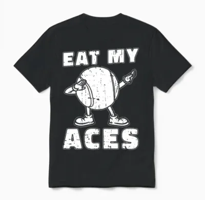 Tennis Funny Unisex T-Shirt - Black