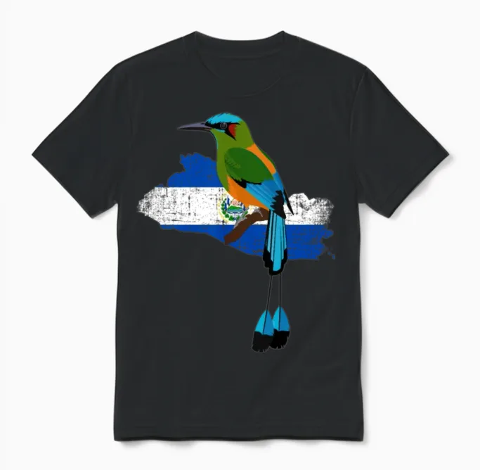El Salvador Torogoz, El Salvador Unisex T-Shirt in Black