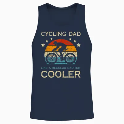 Cycling Dad Wie Ein Normaler Vater Nur Cooler Radfahrer Papa Unisex Tank Top - Navy