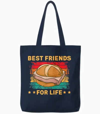 Best Friends for Life Leberkäse Fleischkäse Tote Bags - Navy