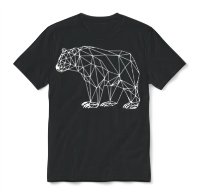Line Art Fox Unisex T-Shirt - Black