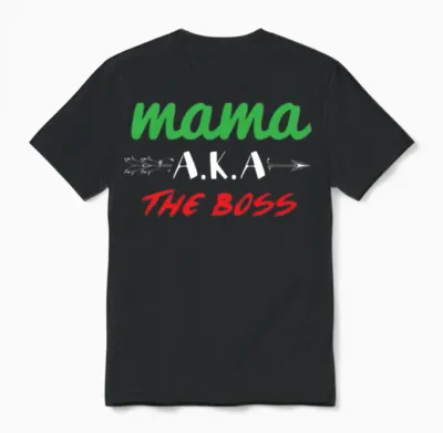 The Boss Italy Italian Pride Quotes Mama Unisex T-Shirt - Black