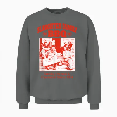 The Texas Chainsaw Massacre Front Back Slaughter Family Bbq Unisex Sweatshirt - Graphite Heather