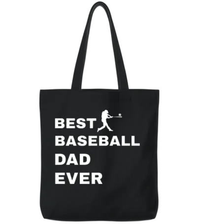 Best Baseball Dad Ever Tote Bags - Black