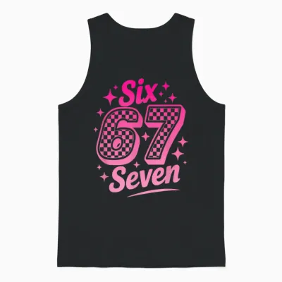 67 Six Seven 6-7 Sweet Italian Brainrot Kids Meme Unisex Tank Top - Black