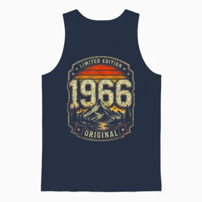 60. Geburtstag Mann Frau 60 Jahre 1966 Deko Geschenk Lustig Unisex Tank Top - Navy