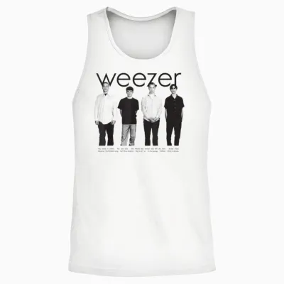 Weezer - Blue T-Shirt Album Anniversary Watchlist, Blue, S Unisex Tank Top - White