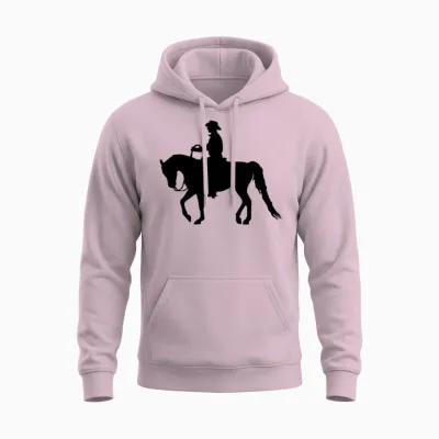Arabian Horse: Western Unisex Hoodie - Light Pink
