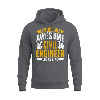 Civil Engineer - Funny Civil Engineering Engineer Unisex Hoodie - Charcoal