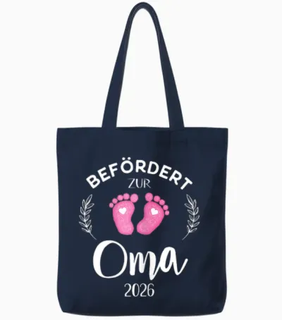 Stolze Oma Großmutter Befördert Zur Oma 2026 Tote Bags - Navy