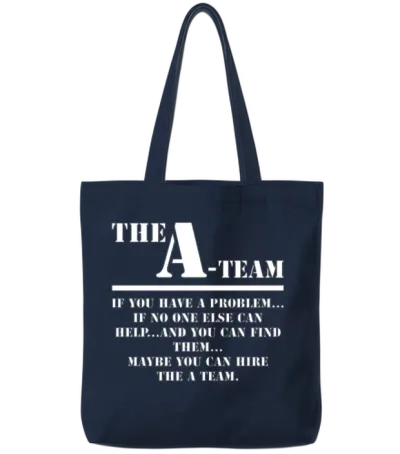 The a Team Tote Bags - Navy
