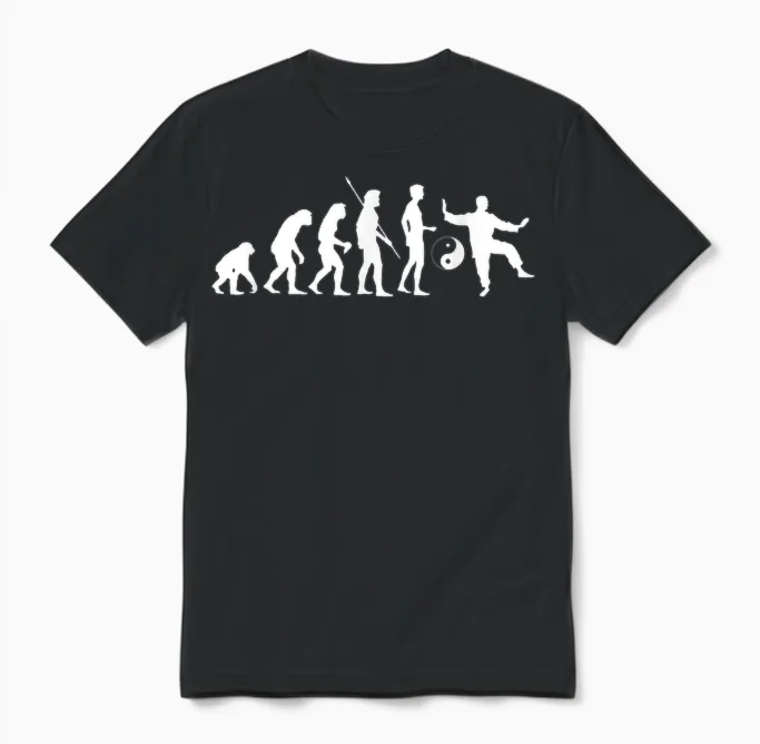 Evolution Tai Chi - Tai-Ji Qigong Quigong Tai Chi Chuan T-Shirt, Black Unisex T-Shirt in Black