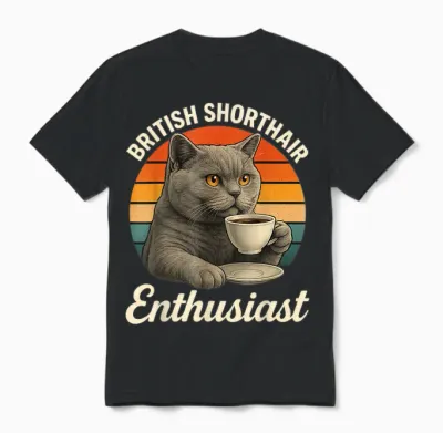 Britannique Amateur De Cheveux Courts Pour Chat Maman British Shorthair Unisex T-Shirt - Black
