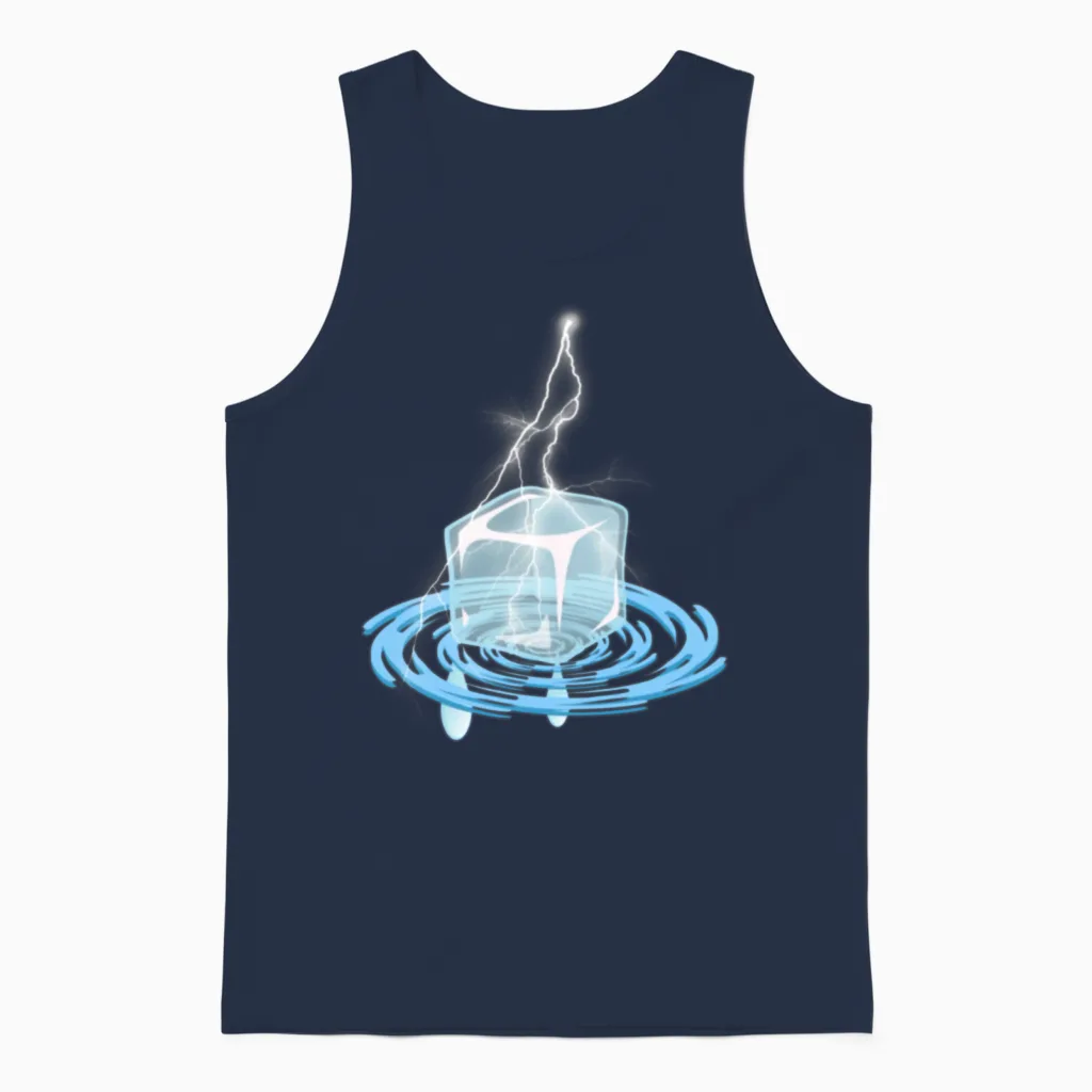 Lightning Strikes Unisex Tank Top in Navy