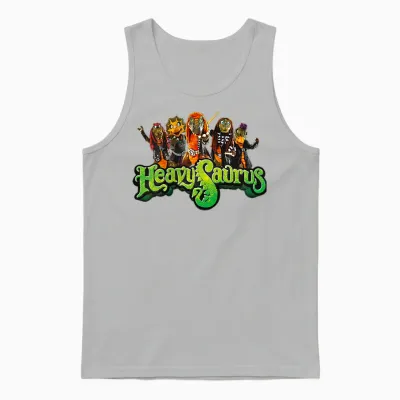 Heavysaurus Metal Merch Unisex Tank Top - Ash