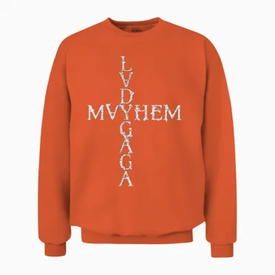 Official Lady Gaga Mayhem Cross Unisex Sweatshirt - Orange
