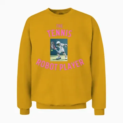 Tennis Robot Player Unisex Sweatshirt - Gold