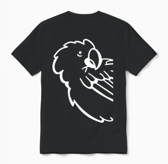 Funny Parrot Bird Lover Funny Cockatiel Bird Funny Unisex T-Shirt in Black